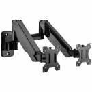 Dual Monitor Wall Mount, Monitor Wall Arm For 17-32 Inch Flat/Curved Computer Screens, Height Adju