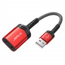 Usb Audio Adapter, Sound Card Usb To 3.5Mm Jack Adapter With 3.5Mm Trrs Headphone And Microphone J