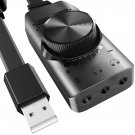 Usb Sound Card Adapter 7.1 Channel External Audio Adapter Stereo Sound Card Converter 3.5Mm Aux Mi