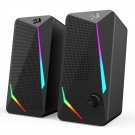 Redragon GS510 Waltz RGB Desktop Speakers, 2.0 Channel PC Computer Stereo Speaker with 4 Colorful
