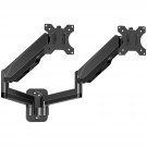 Dual Monitor Wall Mount For 2 Max 32 Inch Computer Screen, Fully Adjustable Gas Spring Double Moni