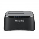 WAVLINK USB 3.0 to SATA I/II/III Dual Bay External Hard Drive Docking Station for 2.5/3.5 Inch SSD