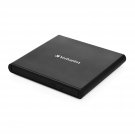 Verbatim Slimline CD / DVD Drive - External USB 2.0 CD DVD +/-RW Burner for Laptops and Notebooks