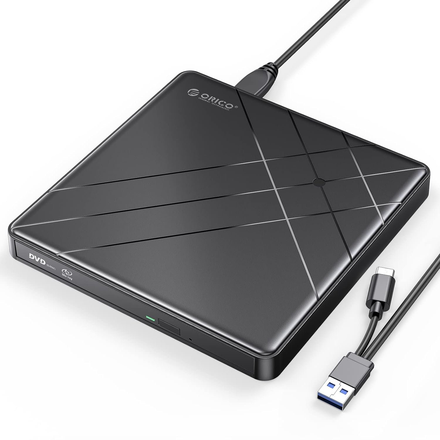 ORICO External Blu-Ray Drive for Laptop PC BD-R 50GB CD Burner Portable Bluray Optical Drive USB A
