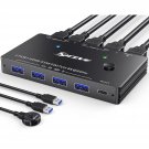 8K Usb 3.0 Kvm Switch Hdmi 2 Port 8K@60Hz 4K@120Hz, Hdmi 2.1 Kvm Switch For 2 Computers Share 1 Mo