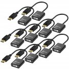 Displayport (Dp) To Dvi Adapter, 10 Pack, Gold-Plated Display Port To Dvi-D Adapter (Male To Femal