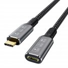 CABLEDECONN USB4 8K Cable 0.8M Thunderbolt 4 Compatible USB 4 Type-c Male to Female Extension Cabl