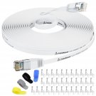 Cat 6 Ethernet Cable 100 Ft (At A Cat5E Price But Higher Bandwidth) Flat Internet Network Cables -