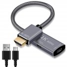 Hdmi Male To Usb-C Female Cable Adapter With Micro Usb Power Cable,Hdmi Input To Usb Type C 3.1 Ou
