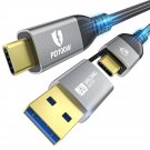 For Thunderbolt 4 Cable 40Gbps 2 In 1 Usb C Cable 100W E-Marker 8K/5K Single And 4K Dual Displaypo