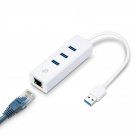 TP-Link USB 3.0 to Ethernet Adapter, Portable 3-port USB Hub with 1 Gigabit RJ45 Ethernet Port Lap