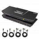 TESmart KVM Switch 2 Monitors 2 Computers, HDMI 2 Port Dual Monitor KVM, UHD 4K@60Hz RGB 4:4:4, US
