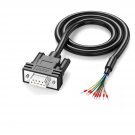 Db9 Female Rs232 Serial Extension Cable,26Awg Tinned Copper,D-Sub 9-Pin Gold Plated Connector With