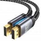 8K Displayport Cable 1.4, Dp Cable 6.6Ft(8K@60Hz, 2K@240Hz, 4K@144Hz, 32.4Gbps), Display Port To D