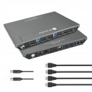 Av Access Kvm Switch Dual Monitor With 4 Hdmi Cables, 4K@60Hz, 2K@144Hz, 1080P@240Hz, Usb 3.0 Kvm