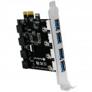 4 Ports Superspeed 5Gbps Usb 3.0 Pci Express Expansion Card For Windows 11, 10, 8.X, 7, Vista, Xp