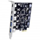 5-Ports Superspeed 5Gbps Usb 3.0 Pcie Usb Card For Windows And Linux Desktop Pcs, 3X Usb-A & 2X Us