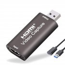 Audio Video Capture Card With Usb Extension Cable,Input 4K@60Fps, Output 1080P@60Fps , Hdmi To Usb