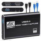 Audio Video Capture Card,4K Hdmi Usb 3.0 Capture Adapter Video Converter 1080P 60Fps Portable Capt
