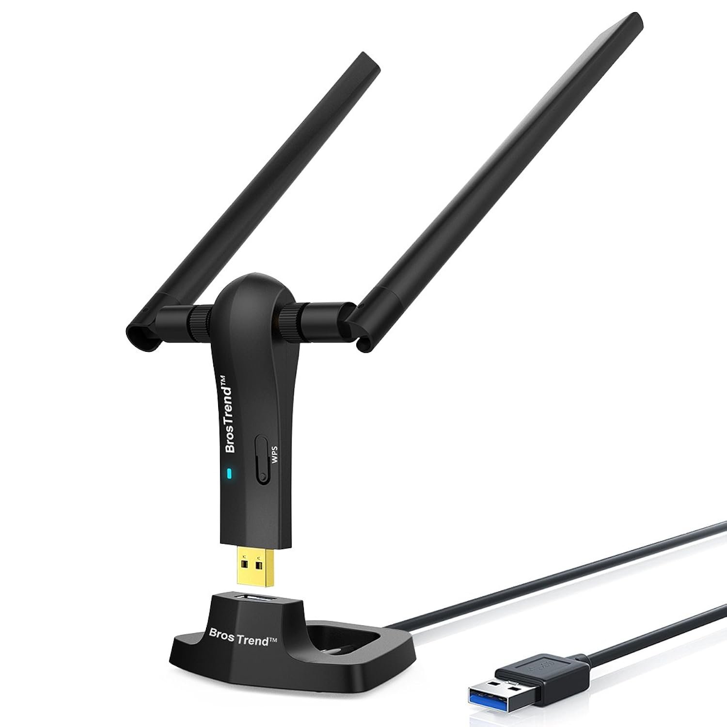1200Mbps Long Range Usb Wifi Adapter For Pc Desktop Laptop Of Windows 11/10/8.1/8/7, Usb Wireless