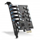 Pci-E To Usb 3.0 7-Port(2X Usb-C - 5X Usb-A) Expansion Card,Pci Express Usb Add In Card, Internal