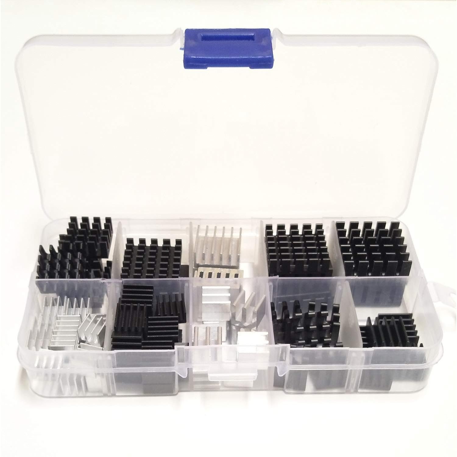 100Pcs Heatsink Assortment Kit Small Cooler Aluminum Heatsink Set For Cooling Pc Laptop Ps5 M.2 Cp