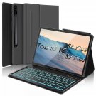 Tablet Keyboard Case For Galaxy Tab S7 Fe(5G) 2021 / S8 Plus 2022 - Smart Protective Folio Case Wi