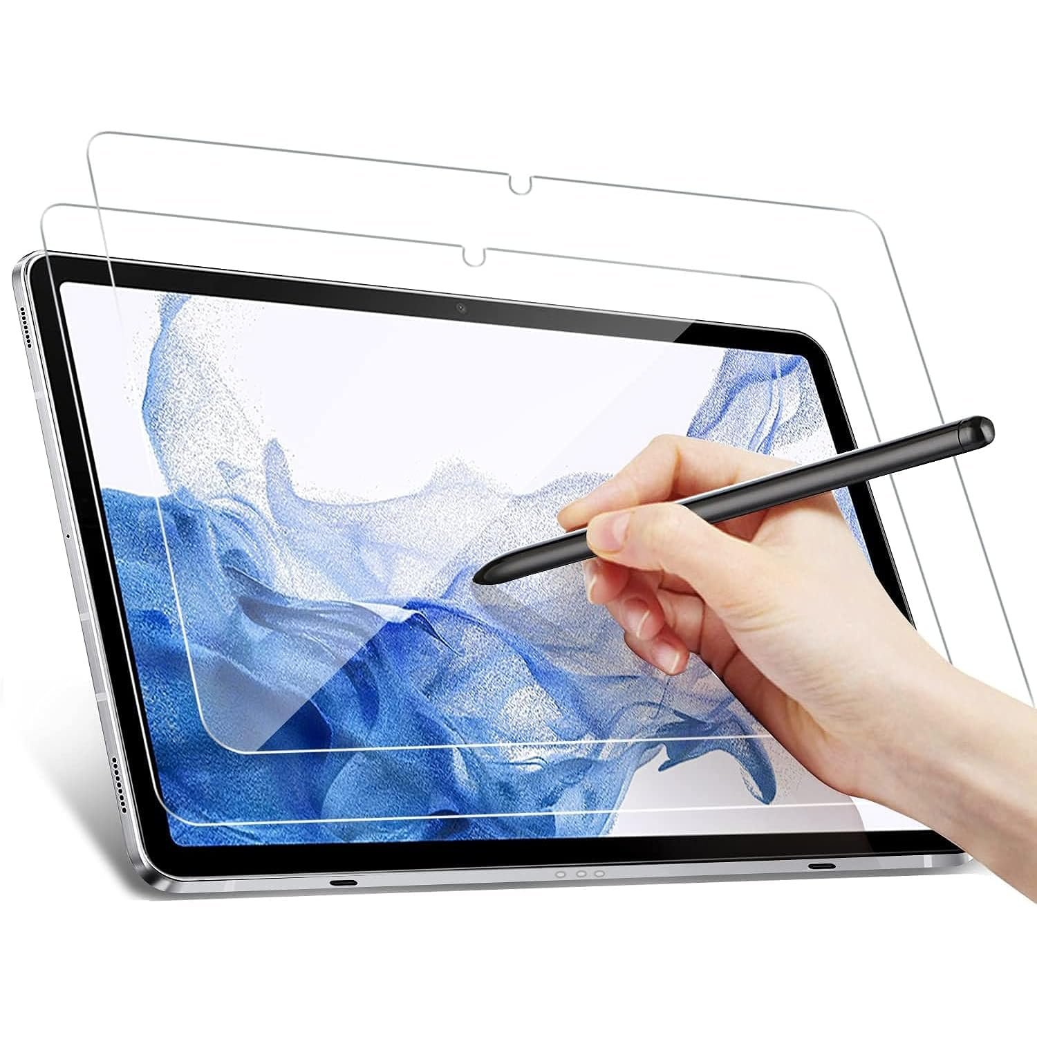 2 Pack Screen Protector For Samsung Galaxy Tab S7 Fe 5G 2021/Tab S9 Plus/Tab S8 Plus/Tab S7 Plus 1
