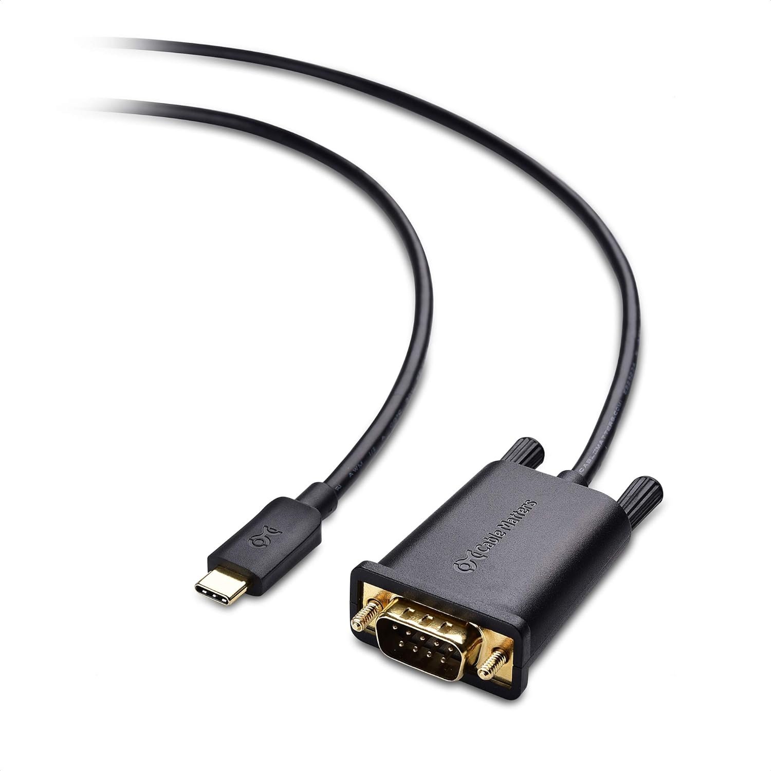 Cable Matters USB C to Serial Adapter Cable (USB-C to Serial, USB C to DB9, USB C to RS232) 3 ft -