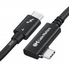 Cable Matters [Intel Certified] 40Gbps Right Angle Thunderbolt 4 Cable 2.6ft with 8K Video, 240W C