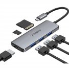 Usb C Hub Adapter For Macbook Air, Usb C Hdmi Dongle For Macbook Pro, 6 In 1 Usbc Hdmi Multiport A