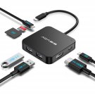 USB C Hub, Multi-Port USB Type-C Hub with 4K HDMI, Power Delivery 100 W | 3 USB 3.0 Port | 1 Type-