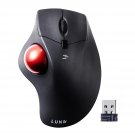 Sanwa 2.4G Wireless Ergonomic Trackball Mouse, Optical Rollerball Mice, Programmable Silent Button
