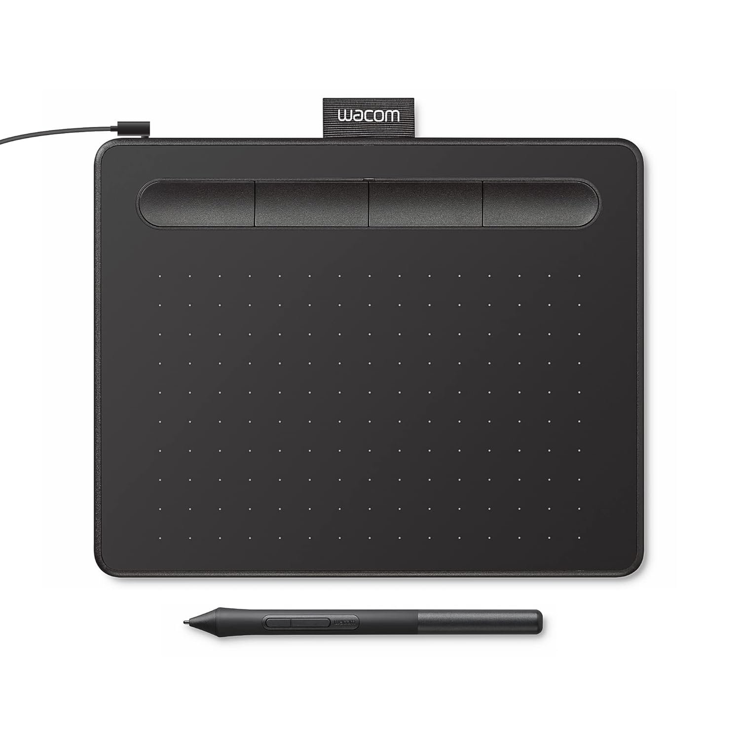 Wacom Intuos Small Graphics Drawing Tablet, includes Training & Software; 4 Customizable ExpressKe