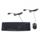 Verbatim Slimline Wired Keyboard and Mouse Combo USB Plug-and-Play Numeric Keypad Adjustable Tilt