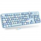 Usb Wired Computer Keyboard - Retro Typewriter Keyboard - Full Size Office Keyboard With Number Pa