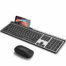 Wireless Keyboard And Mouse Combo, Bluetooth Rechargeable Full Size Multi-Device (Bluetooth 5.0+3.