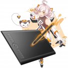 M10K 10 X 6.25 Inches Graphic Drawing Tablet With 8192 Levels Battery-Free Stylus And 10 Customiza