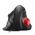 Wired Trackball Mouse For Large Hand, Vertical Ergonomic Mouse With Trackball, Easy Thumb Control