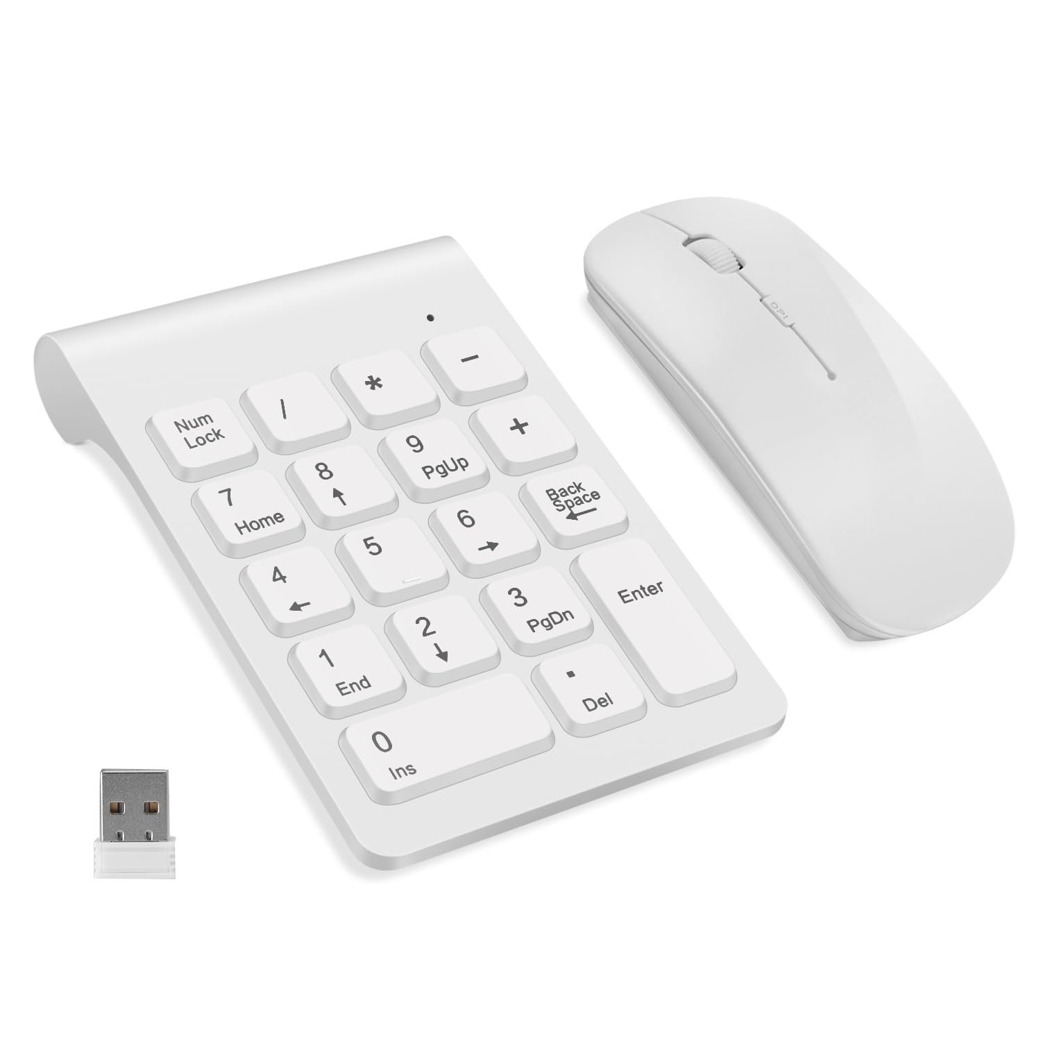 Wireless Numeric Keypad, Mini 2.4G 18 Keys Number Pad, Portable Silent Financial Accounting Numeri