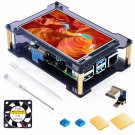 Raspberry Pi 4 Touchscreen With Case Fan, 4 Inch Ips Touch Screen Lcd Display, 800X480 Hdmi Monito
