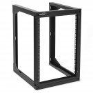 NavePoint 15U Wall Mount Open Frame Network Rack, Swing Out Hinged Gate,24 Inch Depth, Holds Netwo