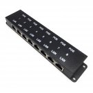 PoE Texas 8 Port PoE Injector - 10/100 Passive Power Over Ethernet - 802.3af or at Compatible PoE