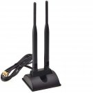 Wifi Antenna Dual Band 2.4Ghz - 5.8Ghz With Rp-Sma Connector Magnetic Base For Wireless Network Ro