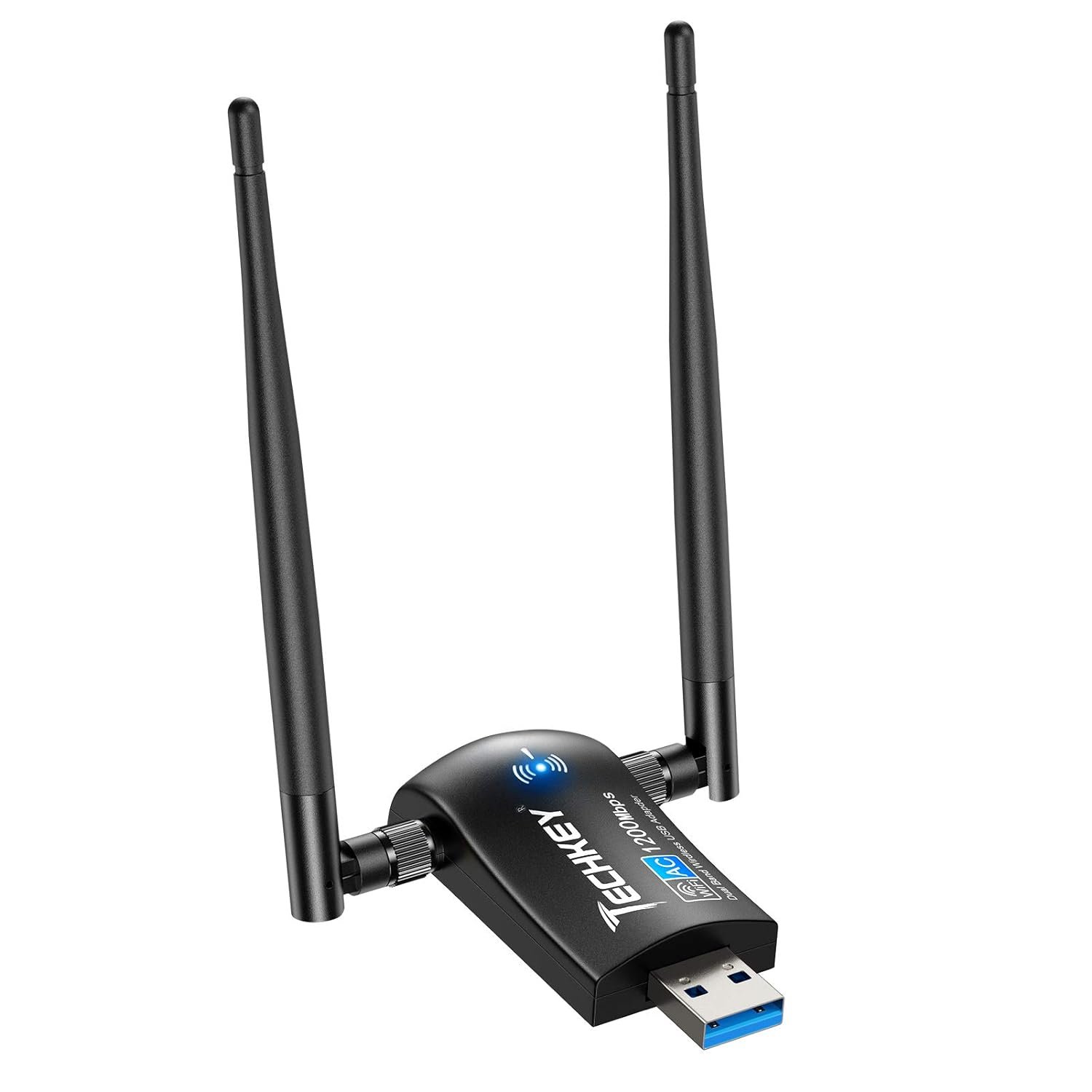 Usb Wifi Wireless Adapter For Pc - 1200Mbps Dual Band 2.4Ghz/300Mbps 5Ghz/867Mbps High Gain Dual 5