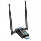 Usb Wifi Wireless Adapter For Pc - 1200Mbps Dual Band 2.4Ghz/300Mbps 5Ghz/867Mbps High Gain Dual 5
