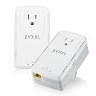 Zyxel G.hn 2400 Powerline Ethernet Adapter Starter Kit | Pass-Thru Power | Plug & Play | MIMO | Ne