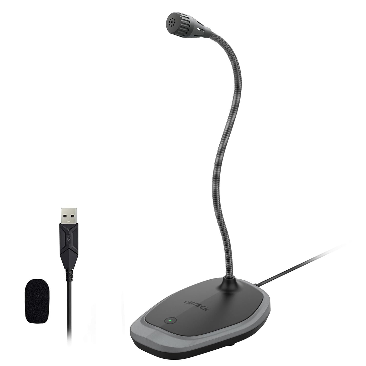Usb Microphone, Plug & Play Microphone For Pc, Desktop Omnidirectional Condenser Laptop Mic, Mute