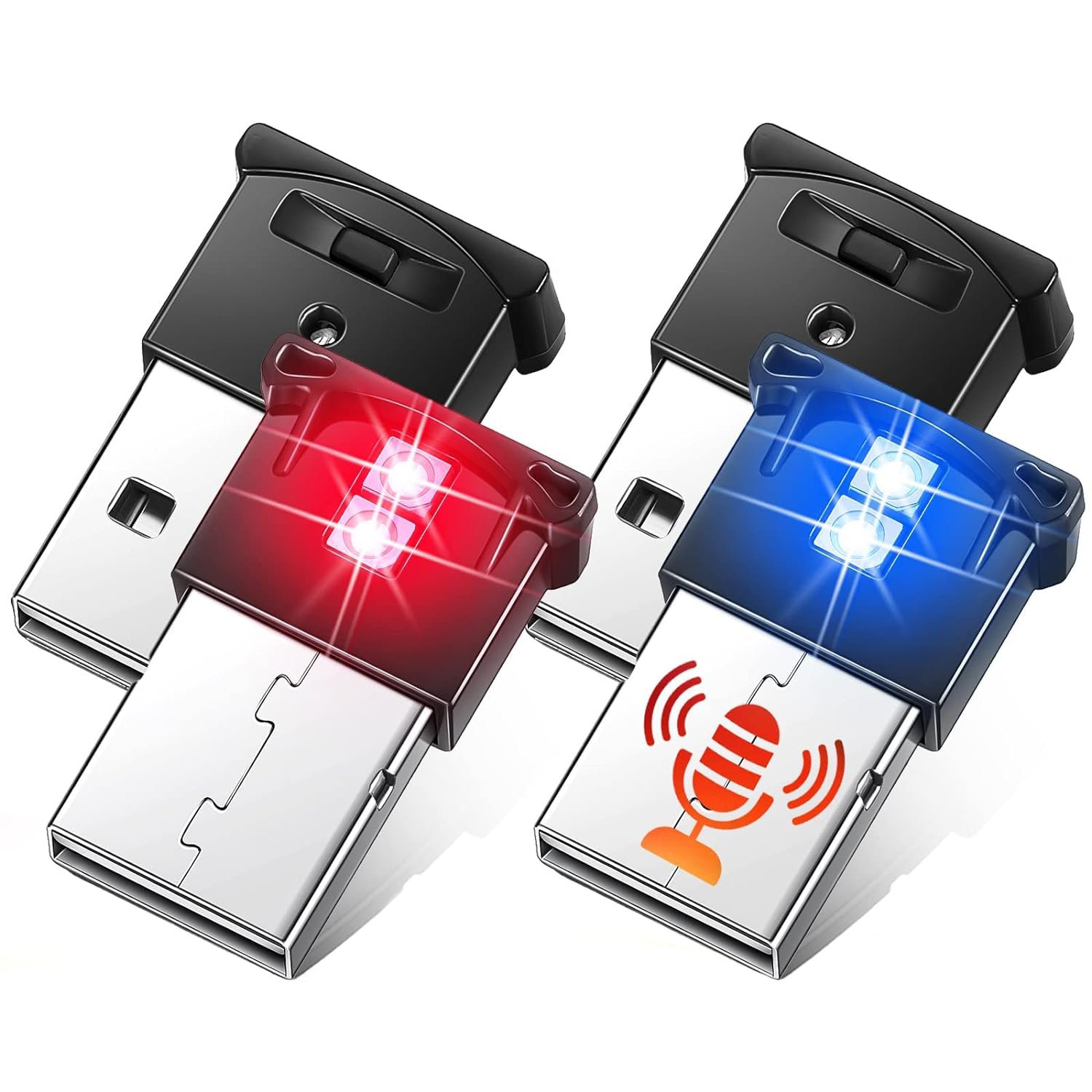 4 Pcs Mini Usb Led Light Rgb Car Led Interior Lighting Music Sync Usb Car Light Dc 5V Usb Smart Li