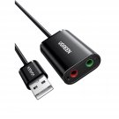 UGREEN USB to Audio Jack Sound Card Adapter with Dual TRS 3-Pole 3.5mm Headphone and Microphone US